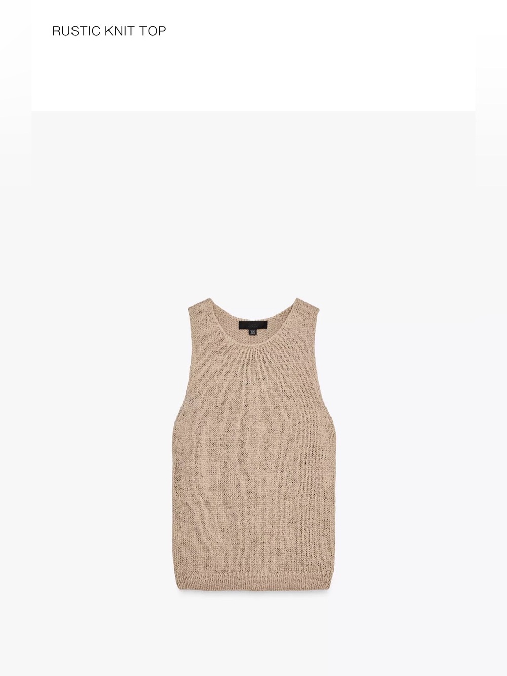ZARA rustic knit top